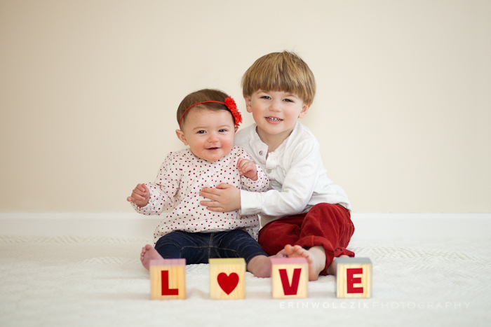 love of siblings . valentine's day photo session