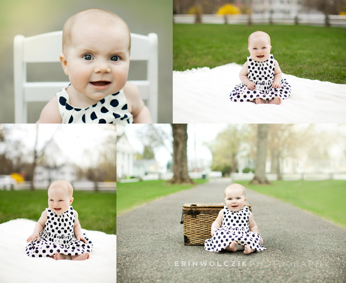 sweet in polka dots . 6-month-old-photographer . north grafton, ma