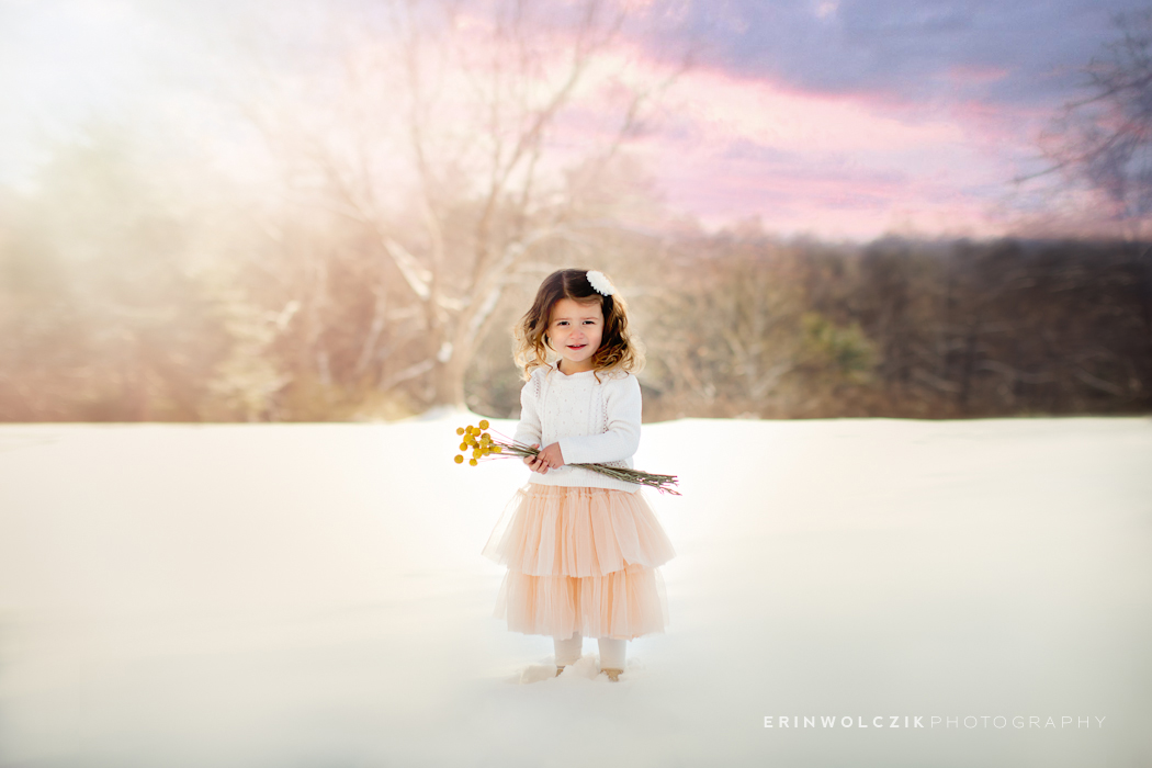 patiently waiting for spring . snow child photographer . westborough, ma