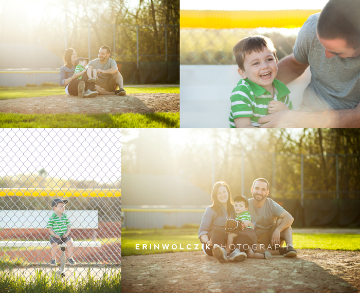 baseball themed photo session . family photographer ~ holliston, ma