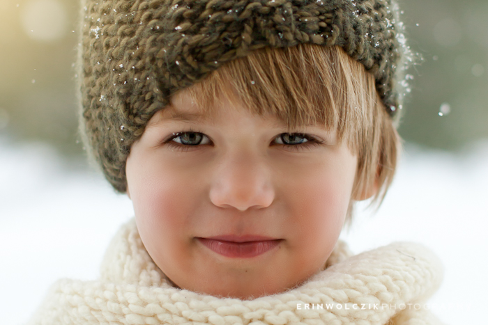 cozy in his hat . winter child photographer . central, ma