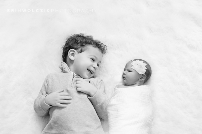 baby and brother . newborn photographer . shrewsbury, ma