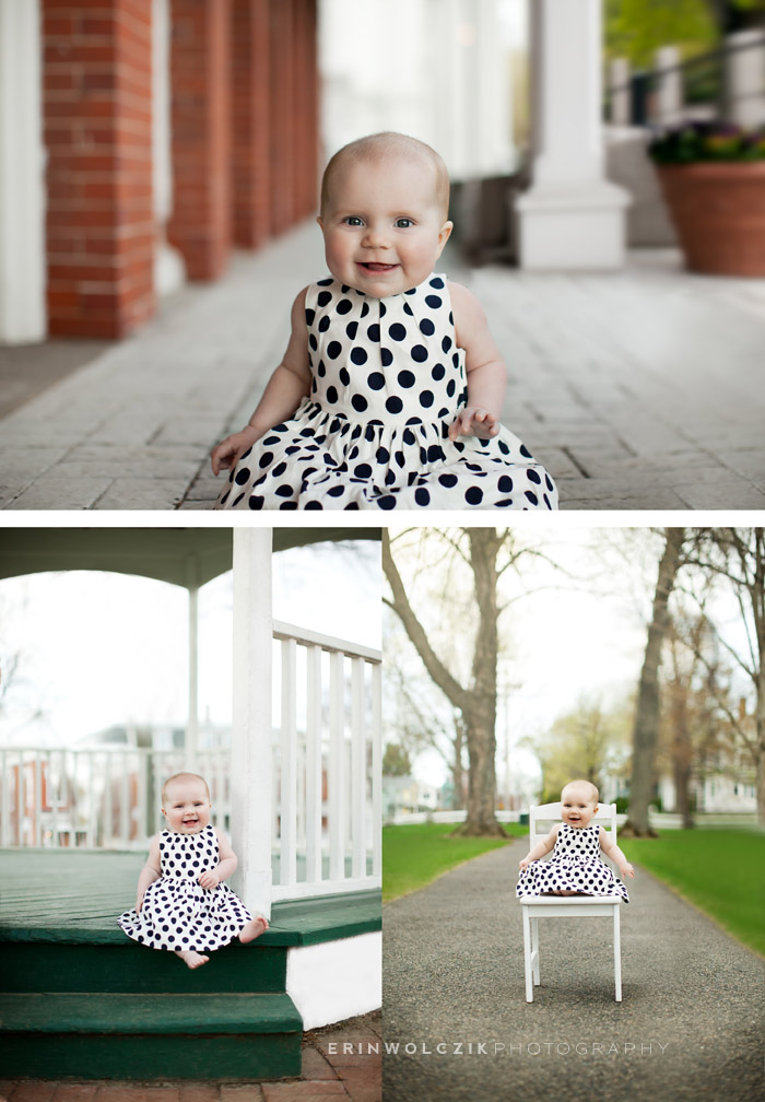 sweet in polka dots . 6-month-old-photographer . north grafton, ma