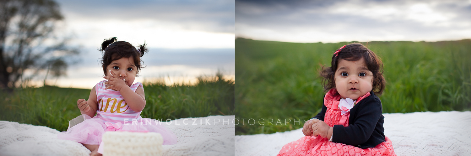 Spring Cake Smash . One-Year-Old Photographer . Westborough, MA