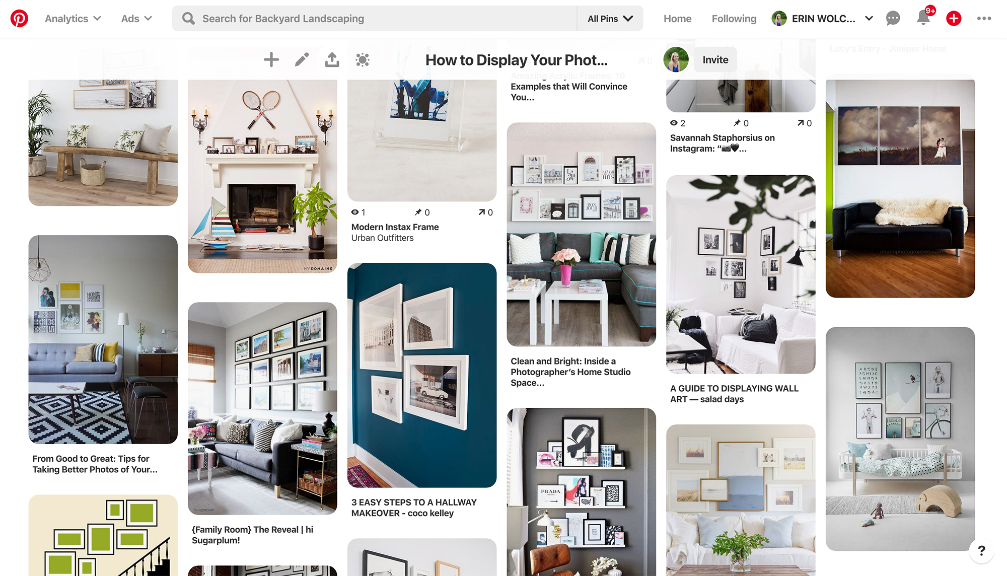 Pinterest Framing Option